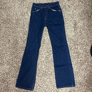 Vintage Made in the USA Levi’s 517 Bootcut Jeans Orange Tag 31x33